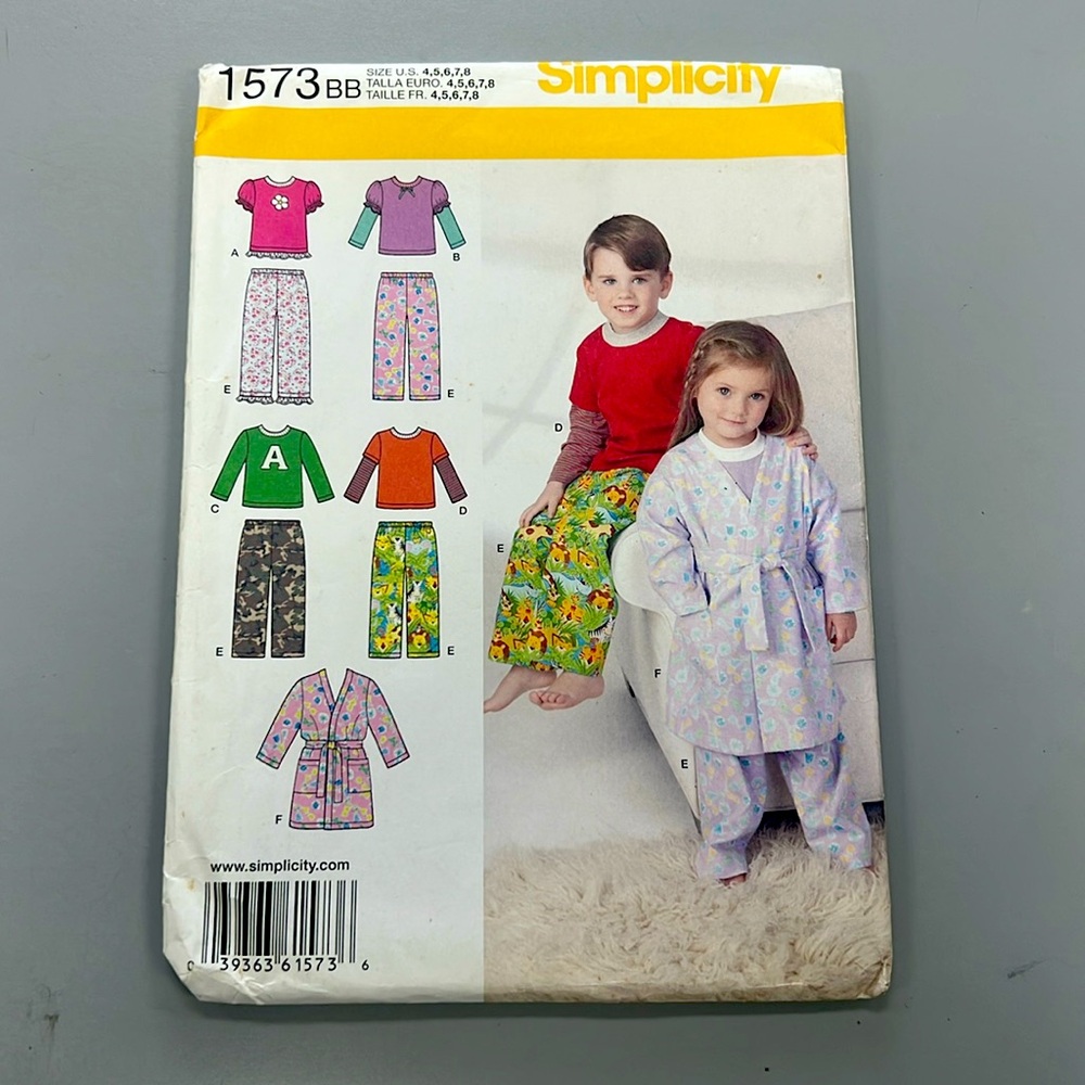 Children’s Pajamas sewing pattern